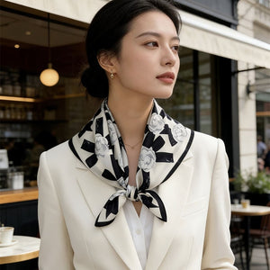 MaraSilk Pure Mulberry Silk Scarf - Square Crepe Satin MS832