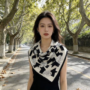 MaraSilk Pure Mulberry Silk Scarf - Square Crepe Satin MS832