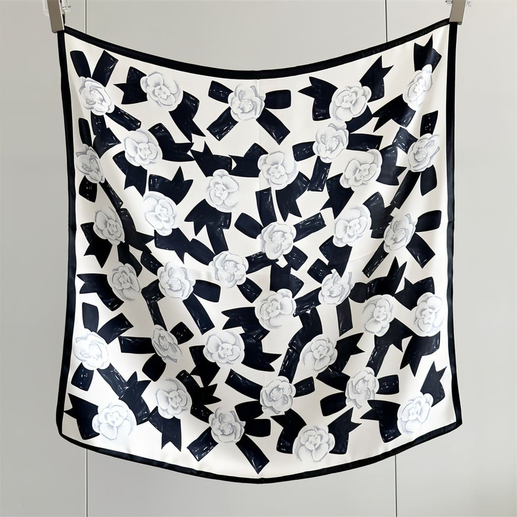 MaraSilk Pure Mulberry Silk Scarf - Square Crepe Satin MS832