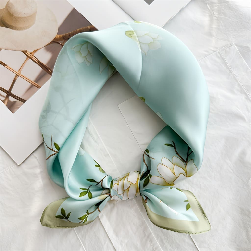 MaraSilk Pure Mulberry Silk Scarf - Square Crepe Satin MS833 20" x 20" MS83304