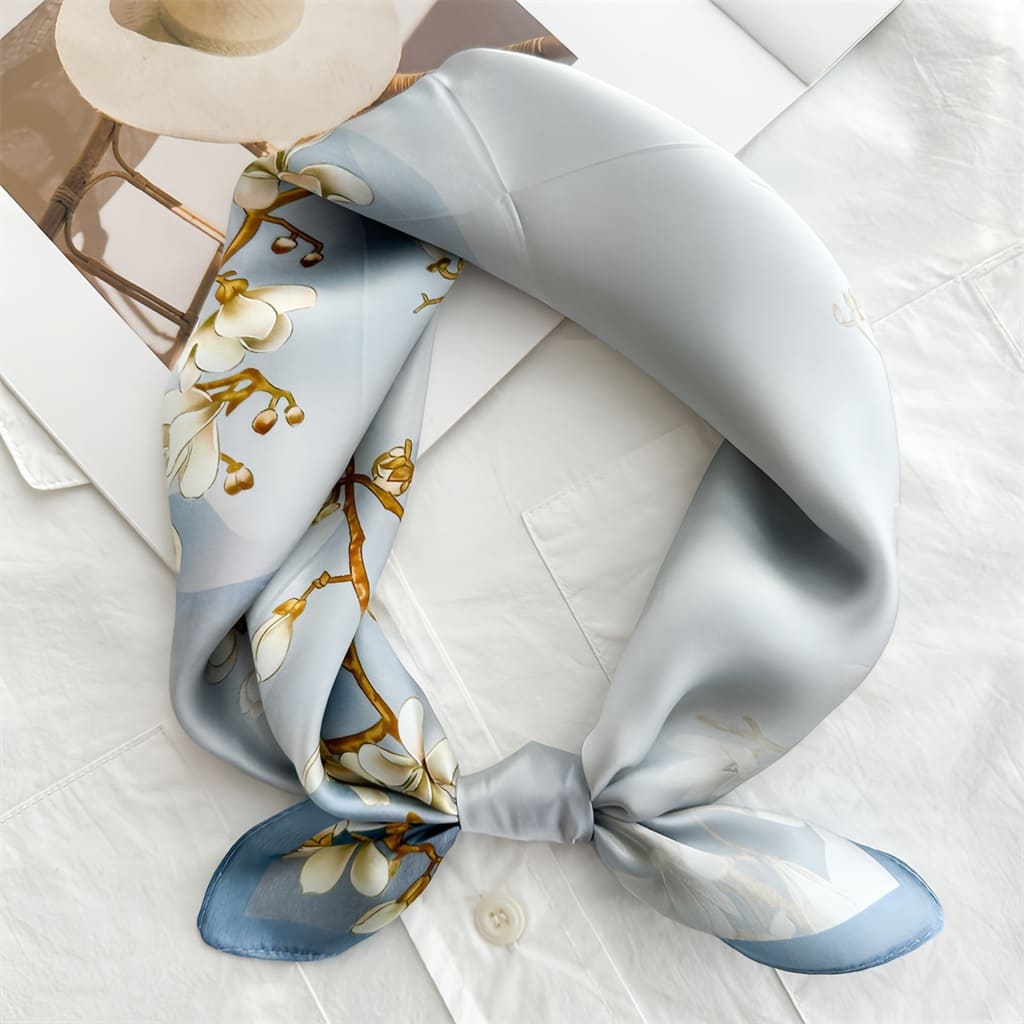 MaraSilk Pure Mulberry Silk Scarf - Square Crepe Satin MS833 20" x 20" MS83307