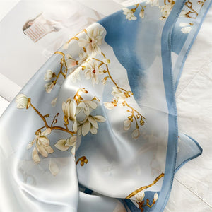 MaraSilk Pure Mulberry Silk Scarf - Square Crepe Satin MS833