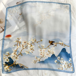 MaraSilk Pure Mulberry Silk Scarf - Square Crepe Satin MS833