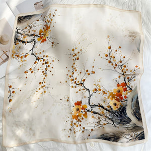 MaraSilk Pure Mulberry Silk Scarf - Square Crepe Satin MS833