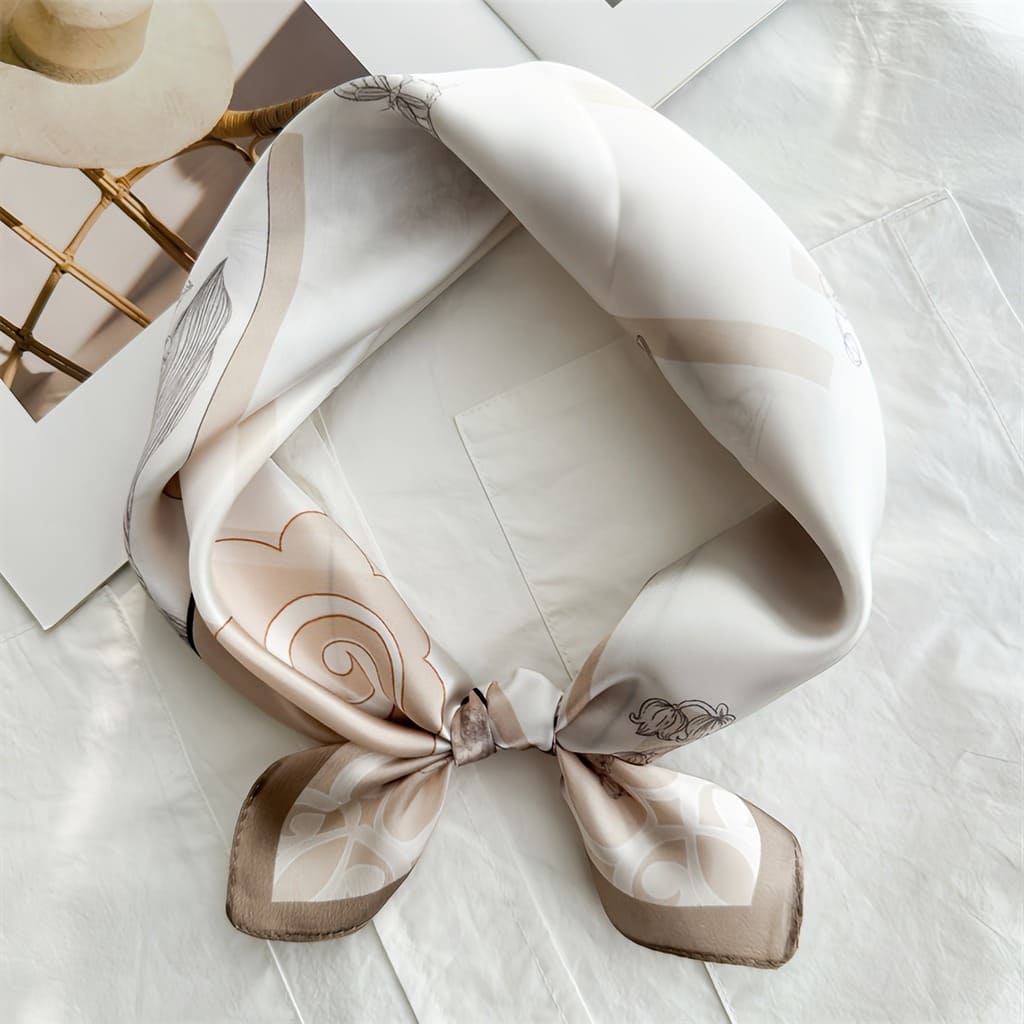 MaraSilk Pure Mulberry Silk Scarf - Square Crepe Satin MS833 20" x 20" MS83311