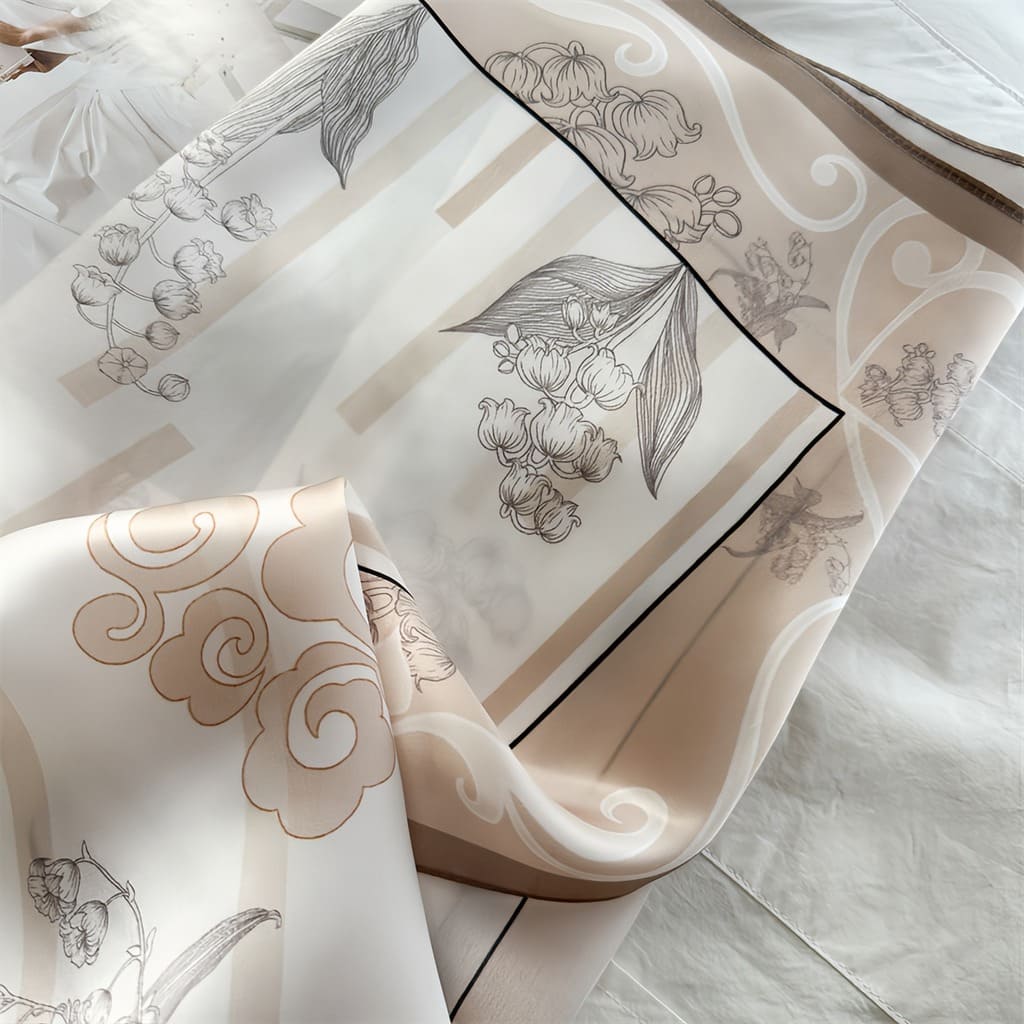 MaraSilk Pure Mulberry Silk Scarf - Square Crepe Satin MS833