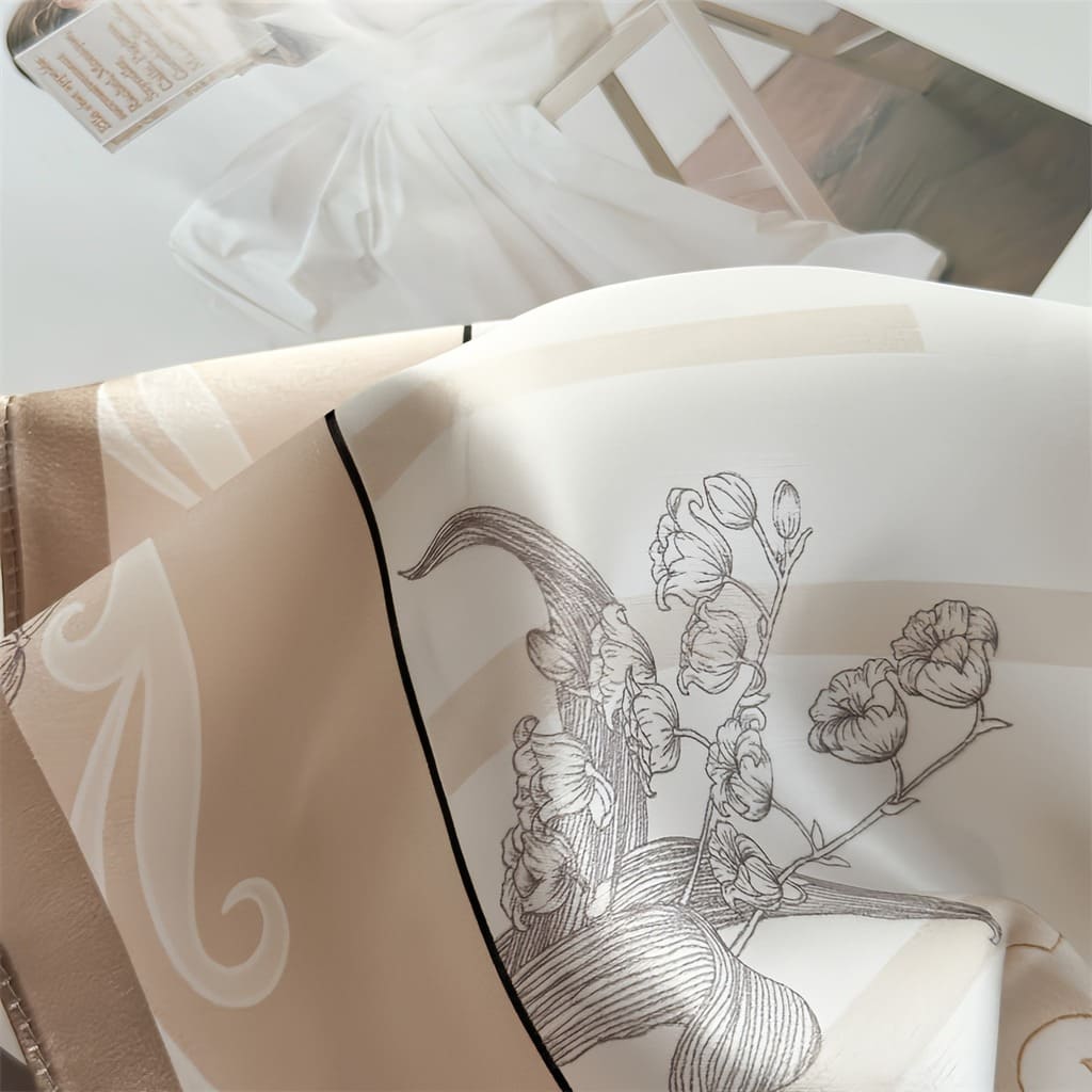 MaraSilk Pure Mulberry Silk Scarf - Square Crepe Satin MS833