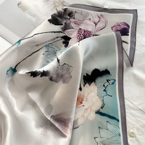 MaraSilk Pure Mulberry Silk Scarf - Square Crepe Satin MS833