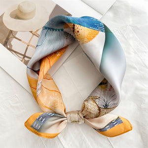 MaraSilk Pure Mulberry Silk Scarf - Square Crepe Satin MS833