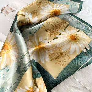 MaraSilk Pure Mulberry Silk Scarf - Square Crepe Satin MS833