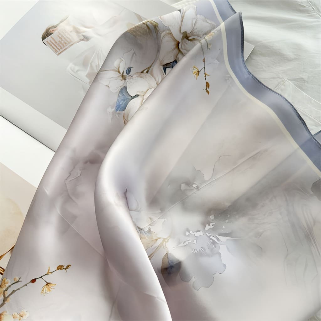 MaraSilk Pure Mulberry Silk Scarf - Square Crepe Satin MS833