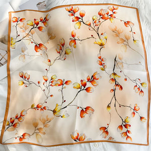 MaraSilk Pure Mulberry Silk Scarf - Square Crepe Satin MS833