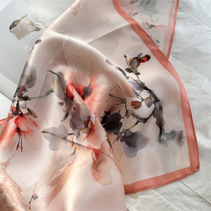 MaraSilk Pure Mulberry Silk Scarf - Square Crepe Satin MS833