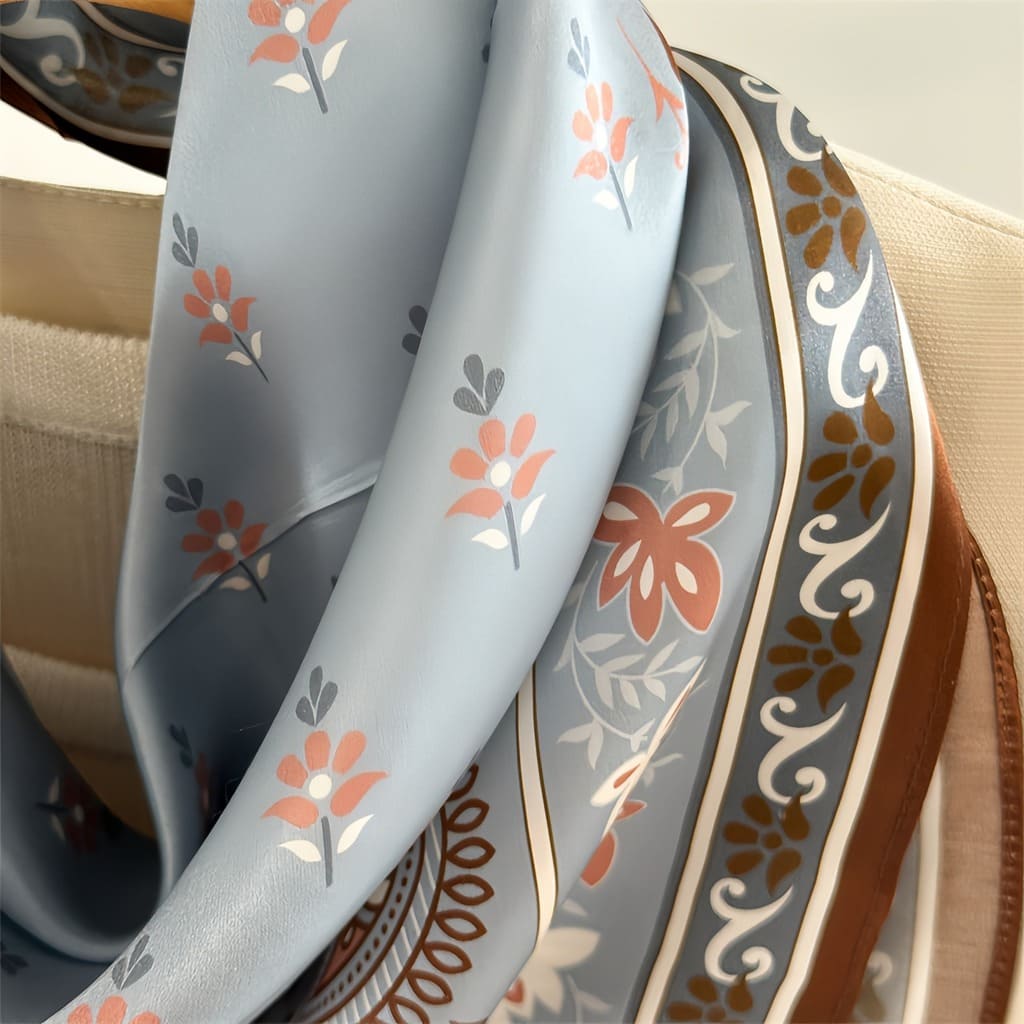 MaraSilk Pure Mulberry Silk Scarf - Square Crepe Satin MS838