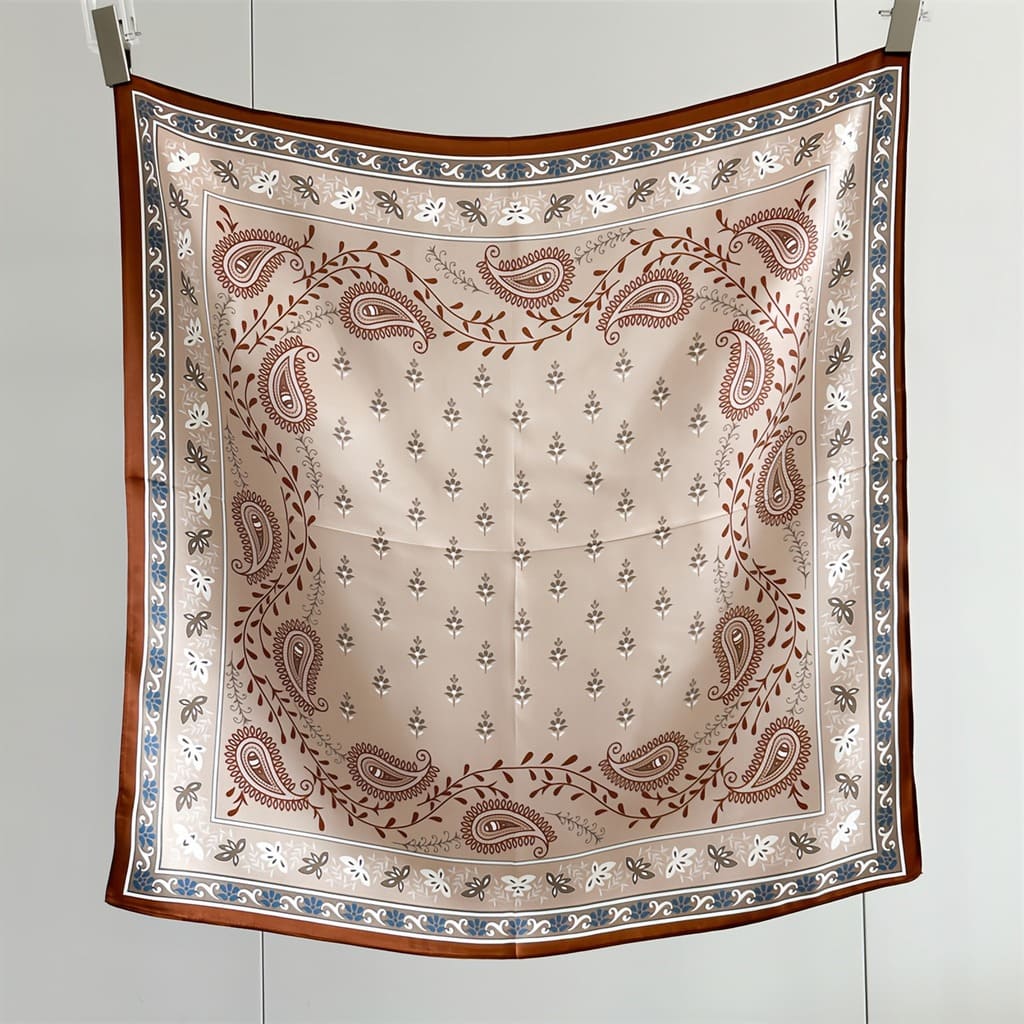 MaraSilk Pure Mulberry Silk Scarf - Square Crepe Satin MS838 25" x 25" MS83802