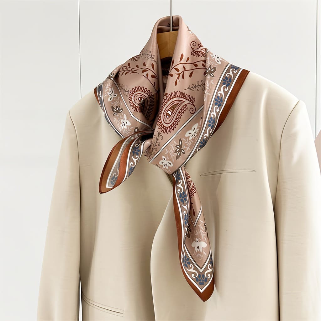 MaraSilk Pure Mulberry Silk Scarf - Square Crepe Satin MS838