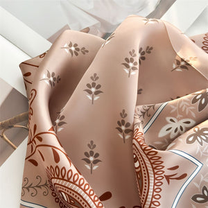 MaraSilk Pure Mulberry Silk Scarf - Square Crepe Satin MS838