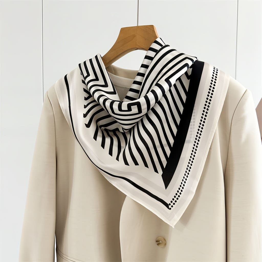 MaraSilk Pure Mulberry Silk Scarf - Square Crepe Satin MS839