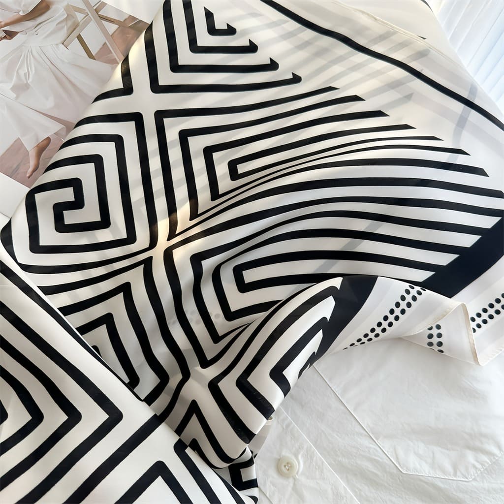 MaraSilk Pure Mulberry Silk Scarf - Square Crepe Satin MS839