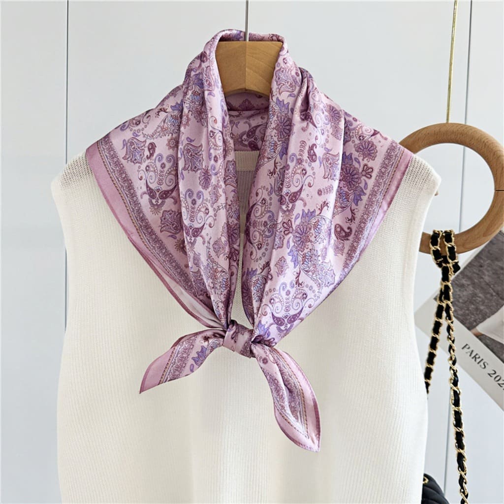 MaraSilk Pure Mulberry Silk Scarf - Square Crepe Satin MS84