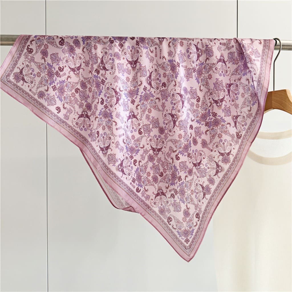 MaraSilk Pure Mulberry Silk Scarf - Square Crepe Satin MS84 25" x 25" MS8402