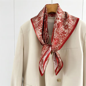 MaraSilk Pure Mulberry Silk Scarf - Square Crepe Satin MS845