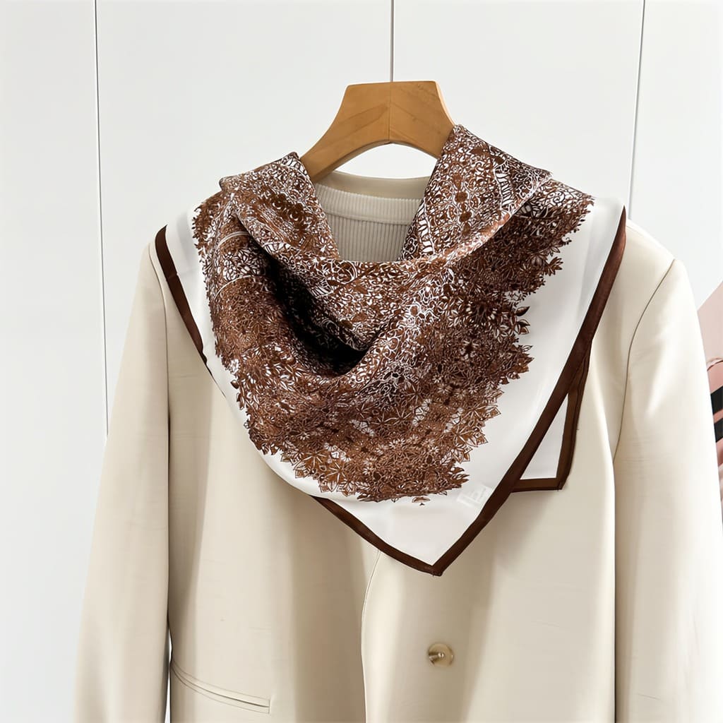 MaraSilk Pure Mulberry Silk Scarf - Square Crepe Satin MS845