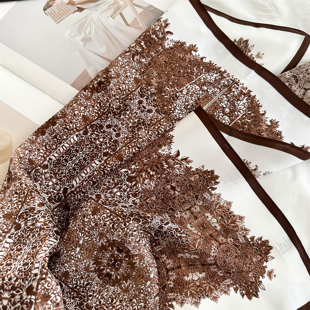 MaraSilk Pure Mulberry Silk Scarf - Square Crepe Satin MS845