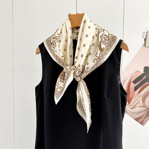 MaraSilk Pure Mulberry Silk Scarf - Square Crepe Satin MS845