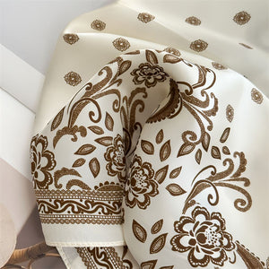 MaraSilk Pure Mulberry Silk Scarf - Square Crepe Satin MS845