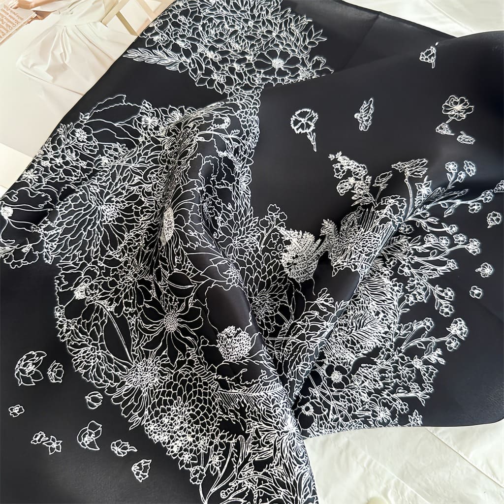 MaraSilk Pure Mulberry Silk Scarf - Square Crepe Satin MS845