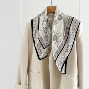 MaraSilk Pure Mulberry Silk Scarf - Square Crepe Satin MS845