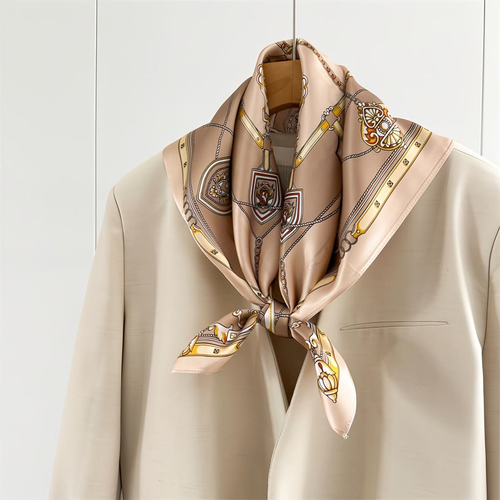 MaraSilk Pure Mulberry Silk Scarf - Square Crepe Satin MS845