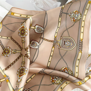 MaraSilk Pure Mulberry Silk Scarf - Square Crepe Satin MS845