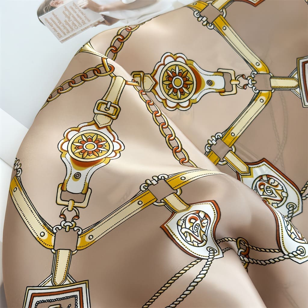 MaraSilk Pure Mulberry Silk Scarf - Square Crepe Satin MS845