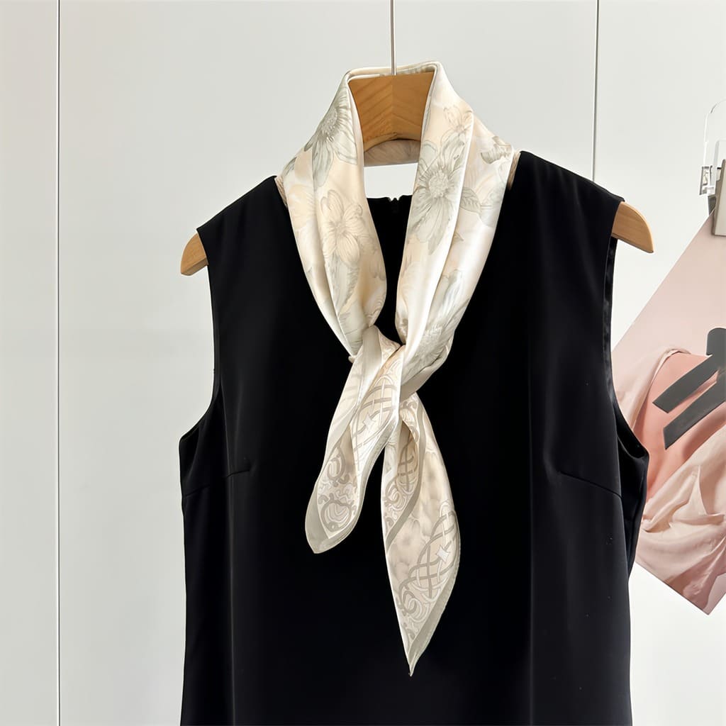 MaraSilk Pure Mulberry Silk Scarf - Square Crepe Satin MS845