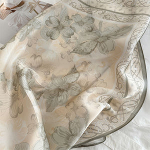 MaraSilk Pure Mulberry Silk Scarf - Square Crepe Satin MS845