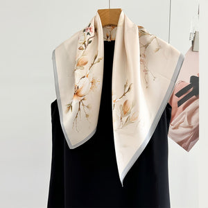 MaraSilk Pure Mulberry Silk Scarf - Square Crepe Satin MS845