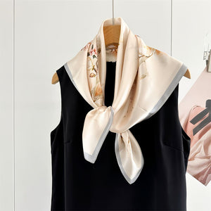 MaraSilk Pure Mulberry Silk Scarf - Square Crepe Satin MS845