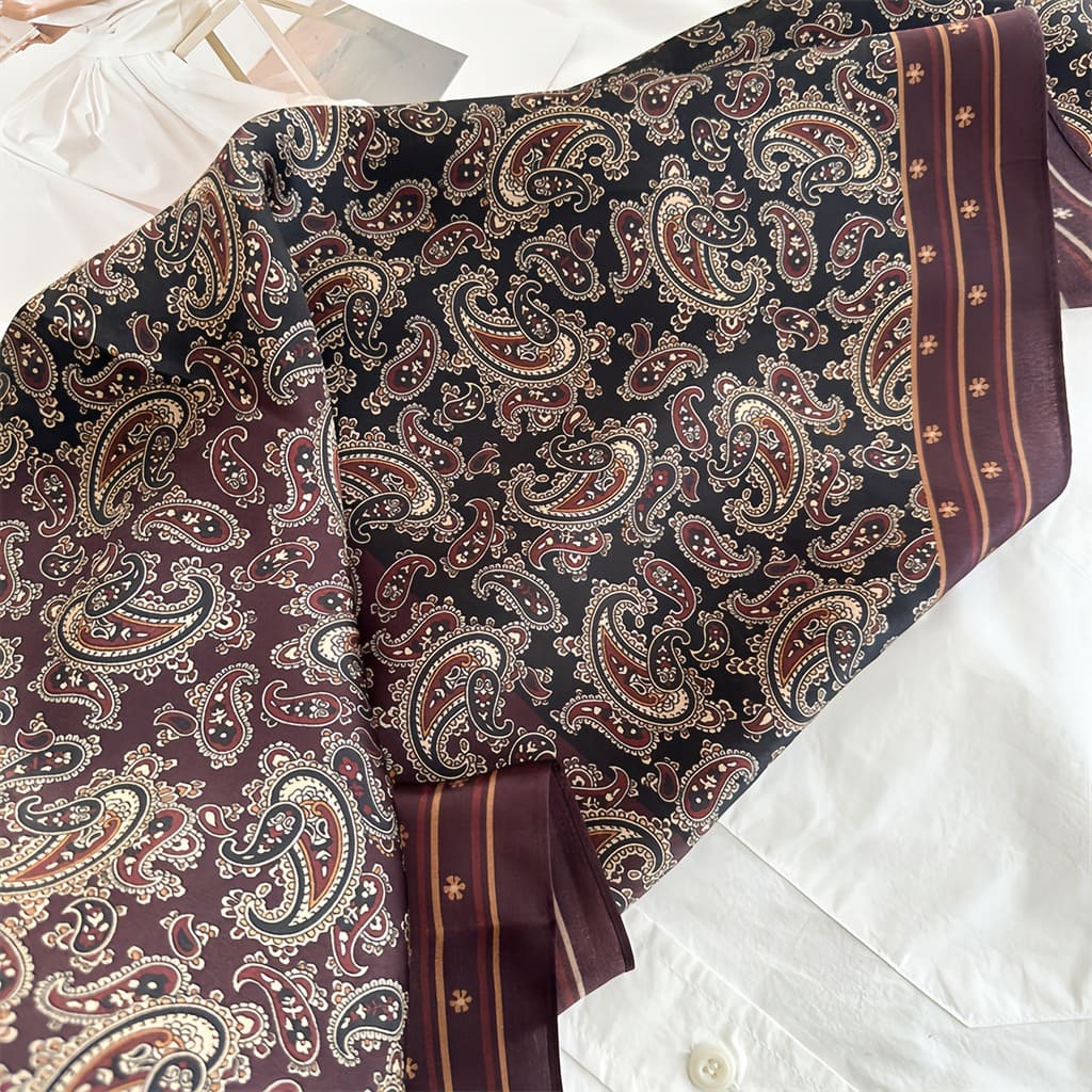 MaraSilk Pure Mulberry Silk Scarf - Square Crepe Satin MS845