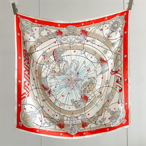 MaraSilk Pure Mulberry Silk Scarf - Square Crepe Satin MS845