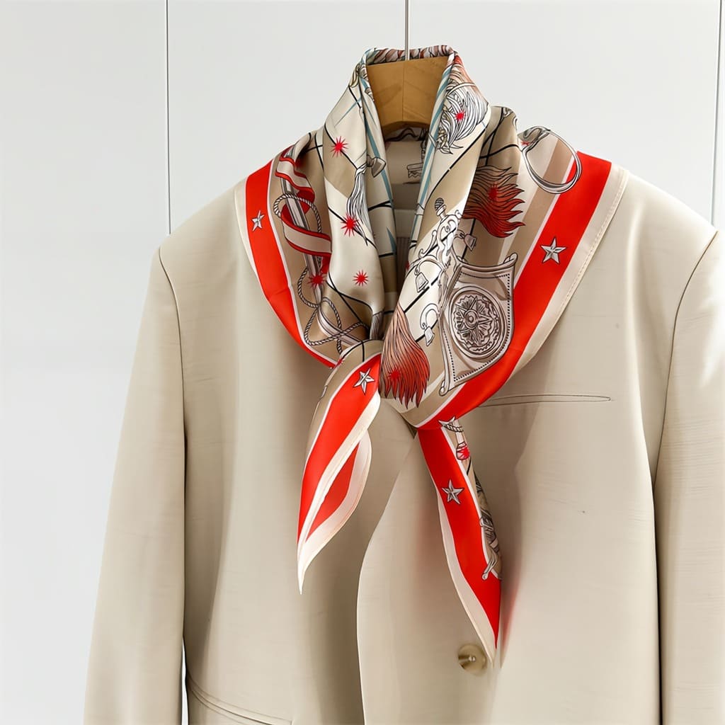 MaraSilk Pure Mulberry Silk Scarf - Square Crepe Satin MS845