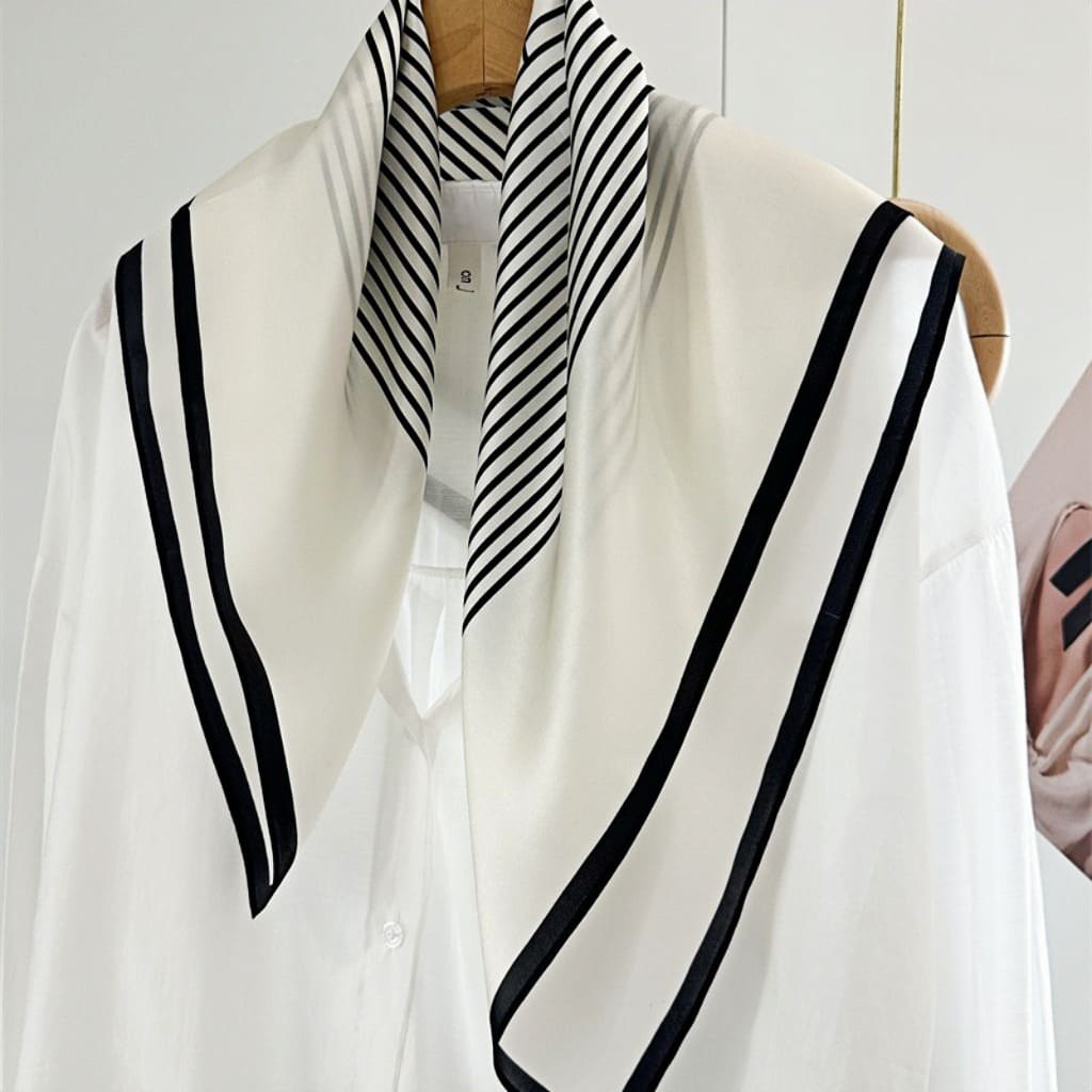 MaraSilk Pure Mulberry Silk Scarf - Square Crepe Satin MS85