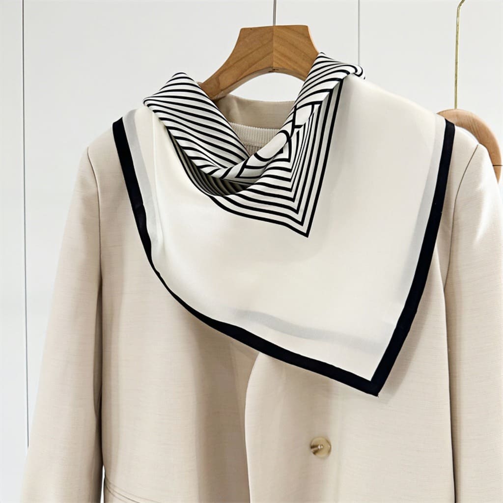 MaraSilk Pure Mulberry Silk Scarf - Square Crepe Satin MS85