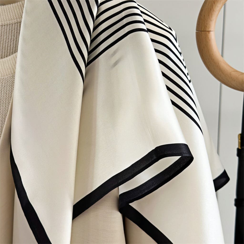 MaraSilk Pure Mulberry Silk Scarf - Square Crepe Satin MS85