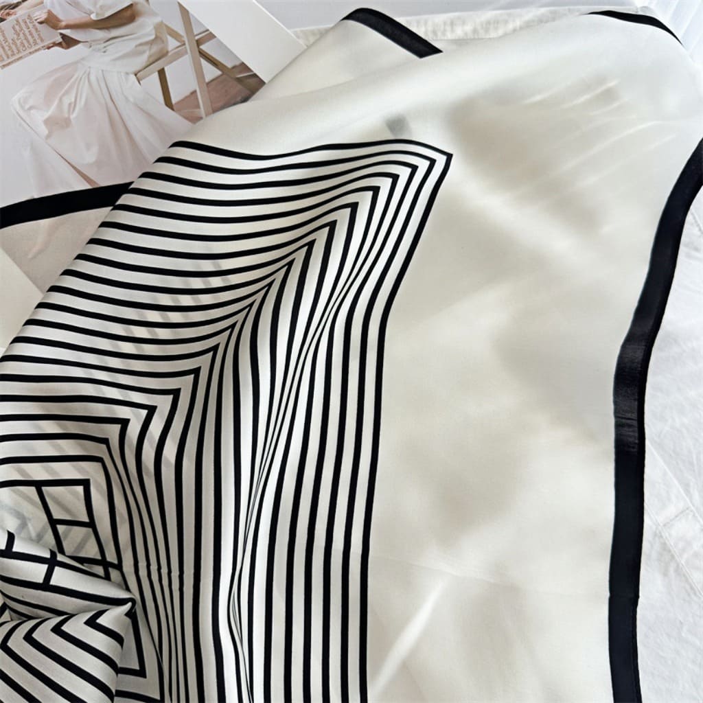 MaraSilk Pure Mulberry Silk Scarf - Square Crepe Satin MS85