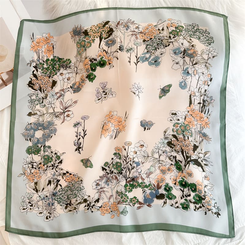 MaraSilk Pure Mulberry Silk Scarf - Square Crepe Satin MS850