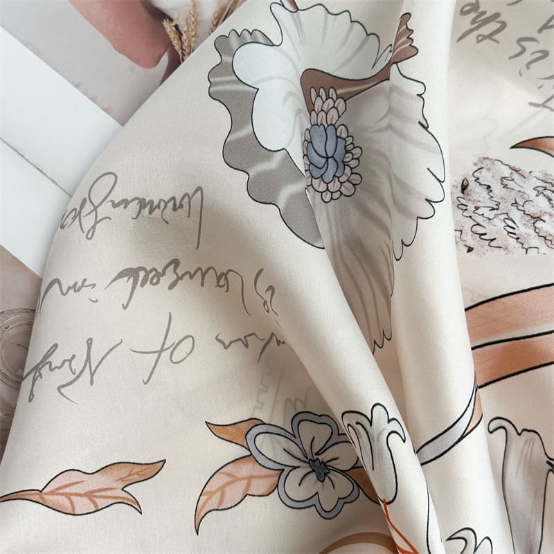MaraSilk Pure Mulberry Silk Scarf - Square Crepe Satin MS852
