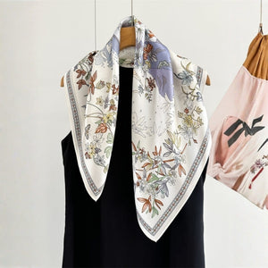 MaraSilk Pure Mulberry Silk Scarf - Square Crepe Satin MS852
