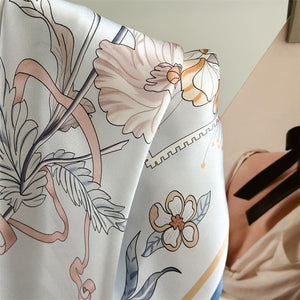 MaraSilk Pure Mulberry Silk Scarf - Square Crepe Satin MS852